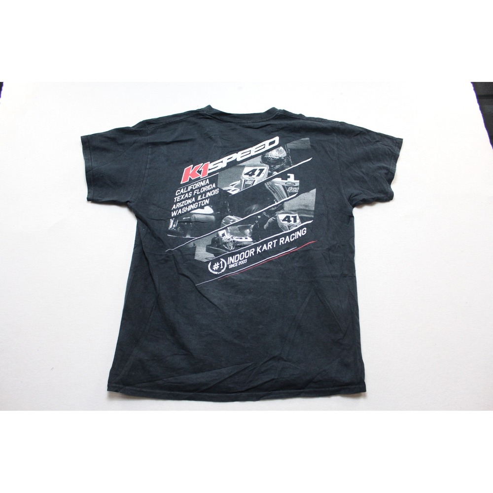 K1 Speed Racing Shirt Mens Large Black Good Indoor Karting Graphic Tee
